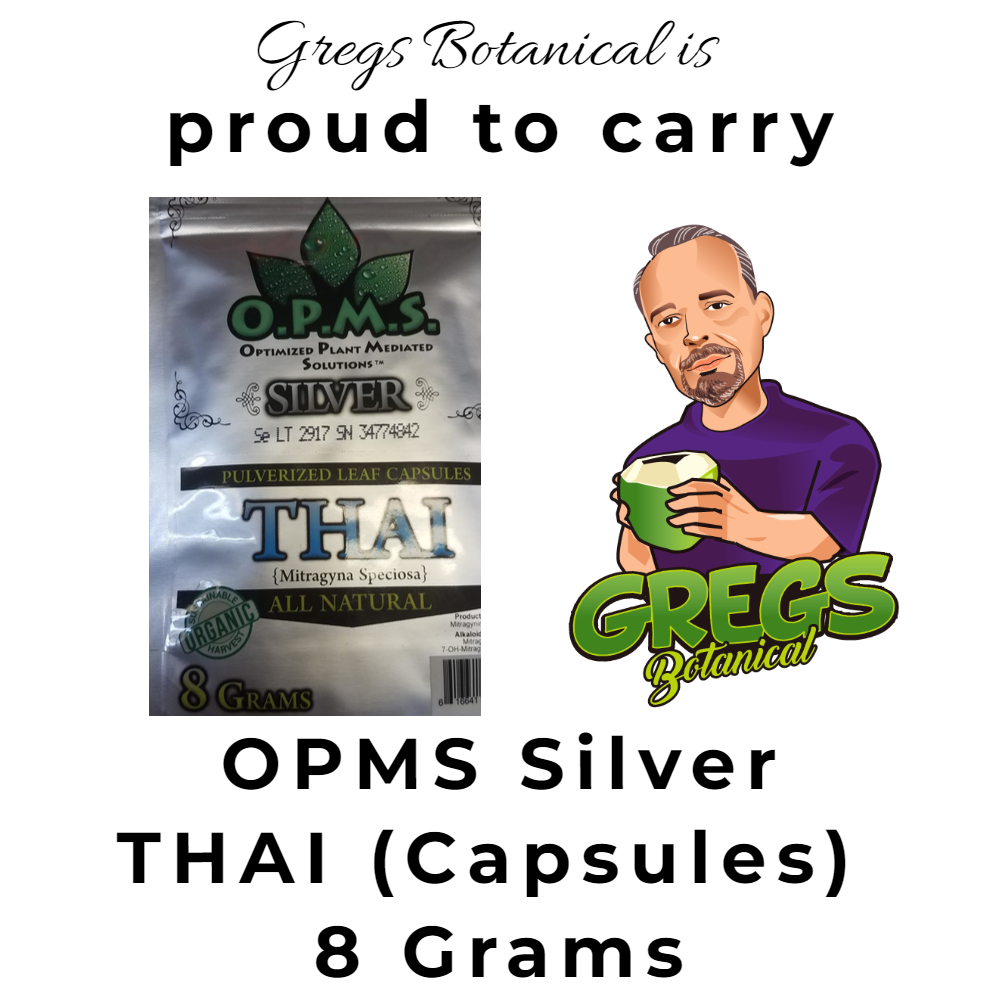 Product shot of OPMS Silver Capsules Thai 8 Grams packaging